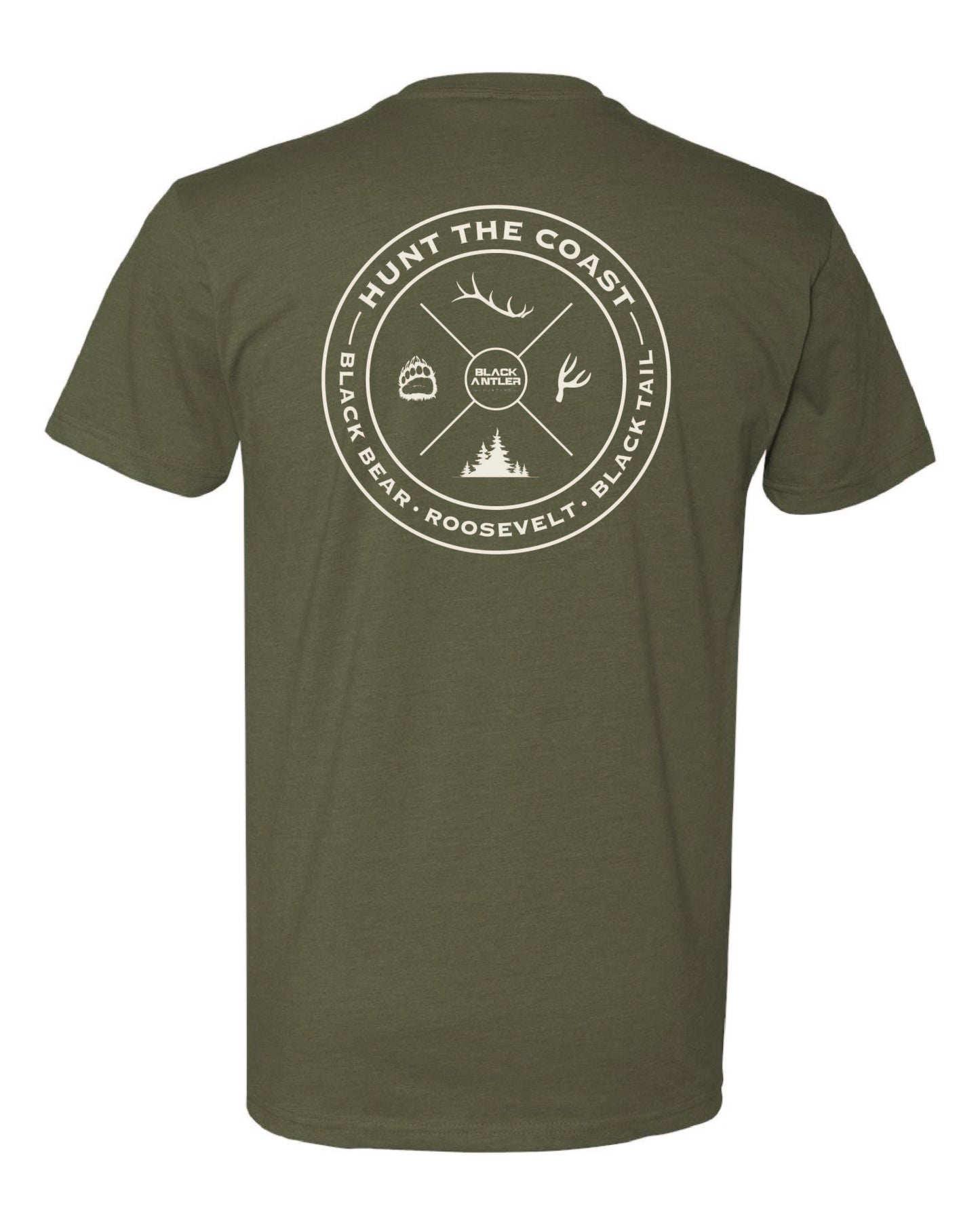 Hunt The Coast Tee- Military Green