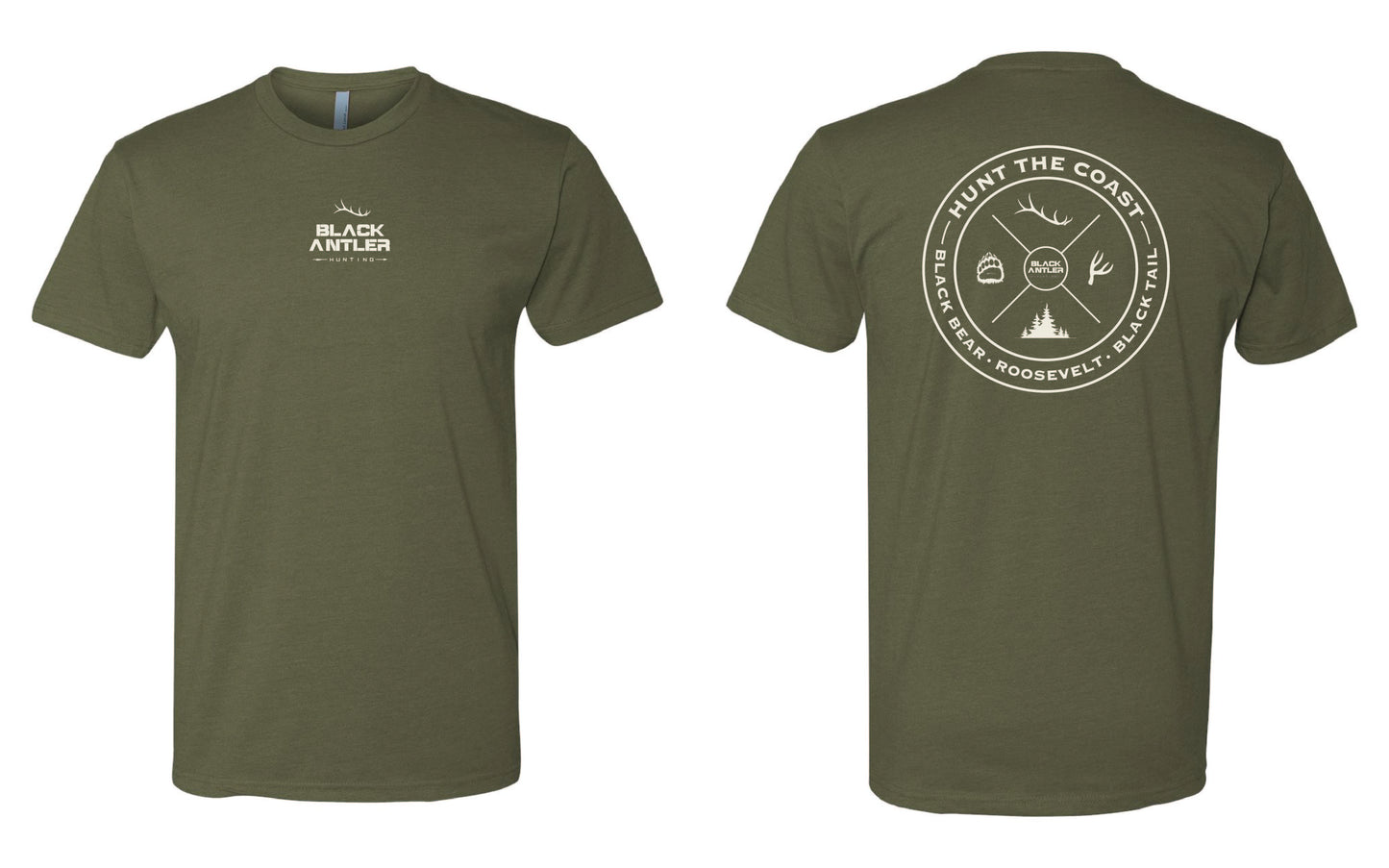 Hunt The Coast Tee- Military Green