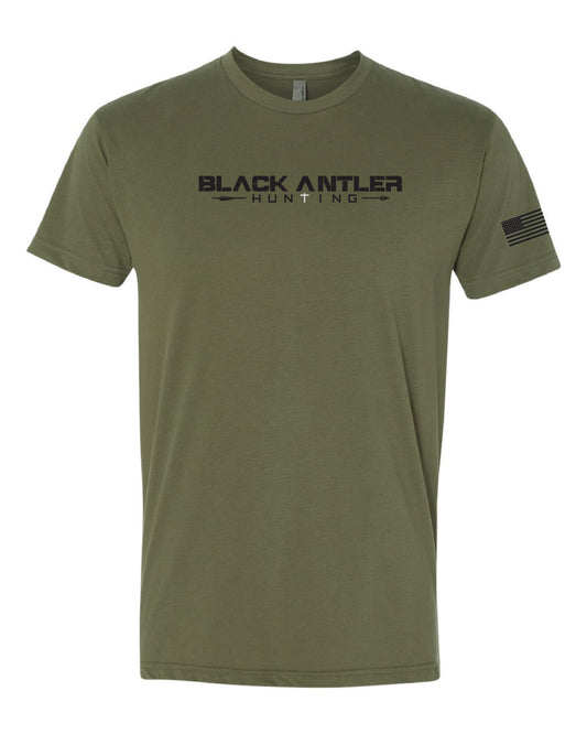 Cross and Country Tee- Military Green