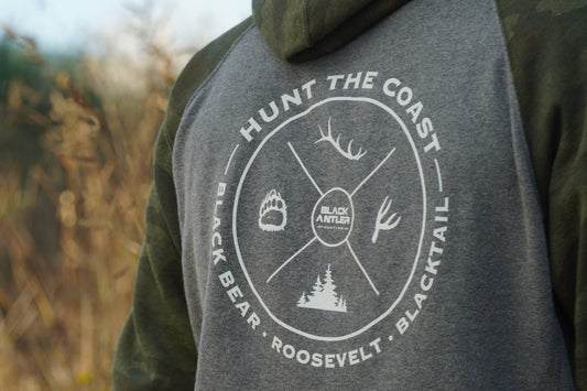 Hunt The Coast Hoodie- Gray/Camo