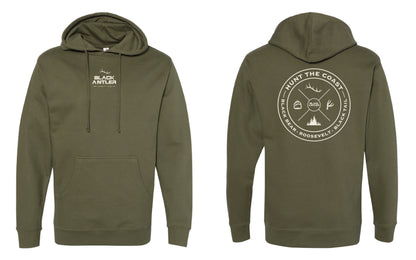 Hunt The Coast Hoodie- Military Green