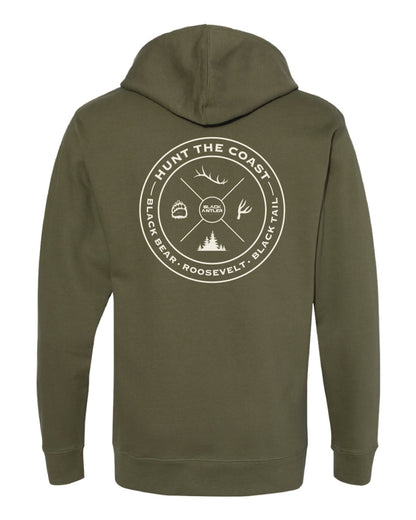 Hunt The Coast Hoodie- Military Green