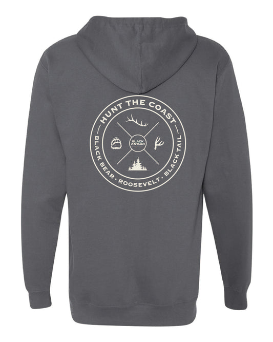 Hunt The Coast Hoodie- Charcoal
