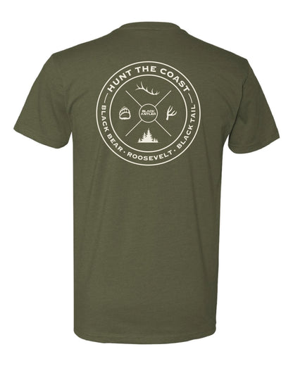 Hunt The Coast Tee- Military Green