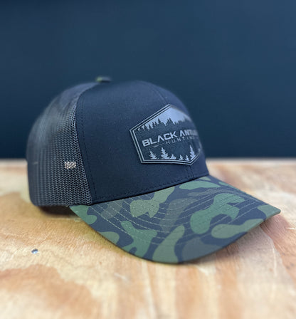 Black Woodland Duck Camo Hat