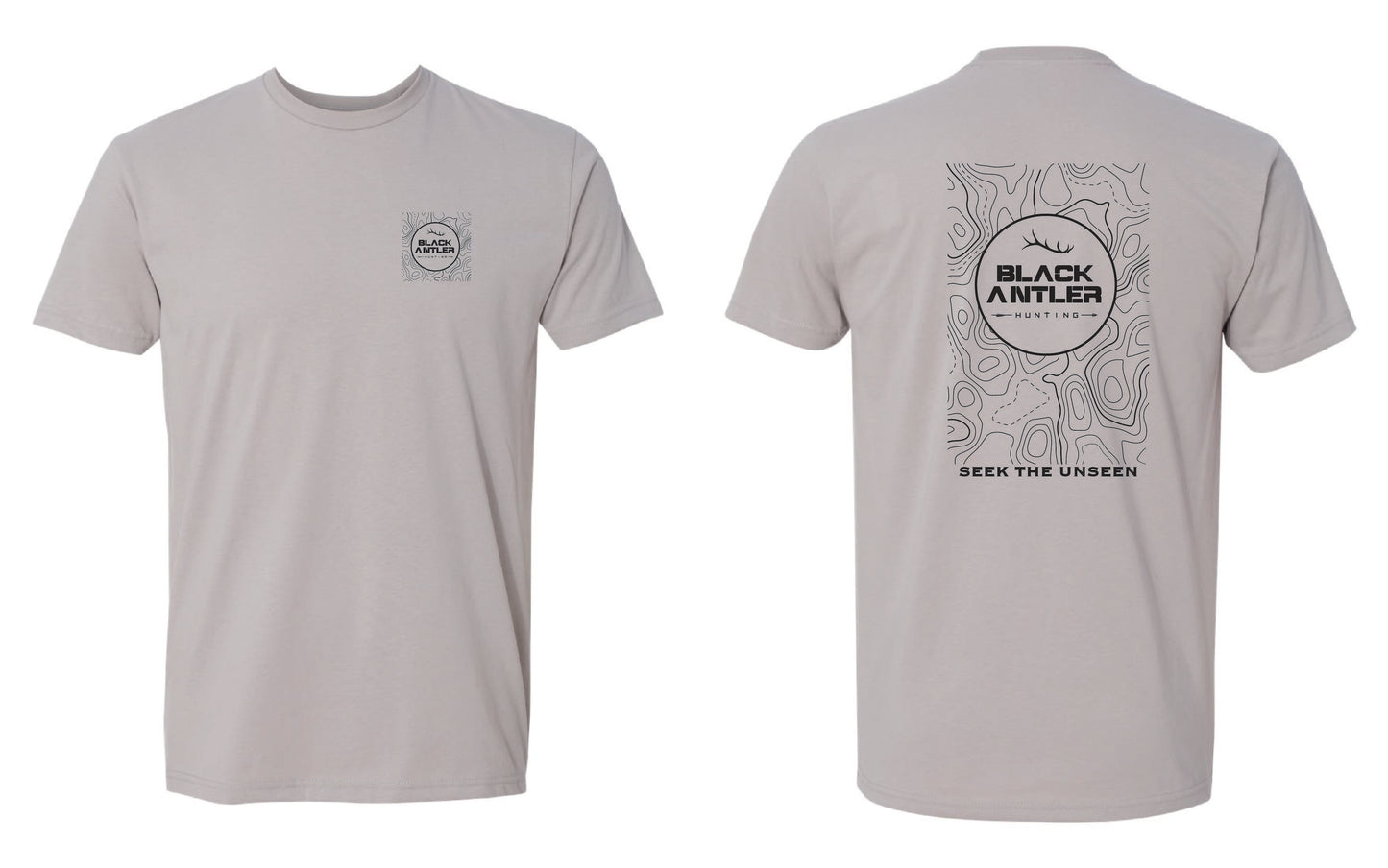 Seek The Unseen Tee- Topo- Light Gray