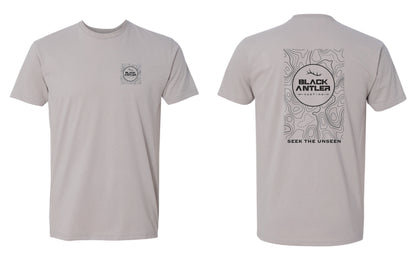 Seek The Unseen Tee- Topo- Light Gray